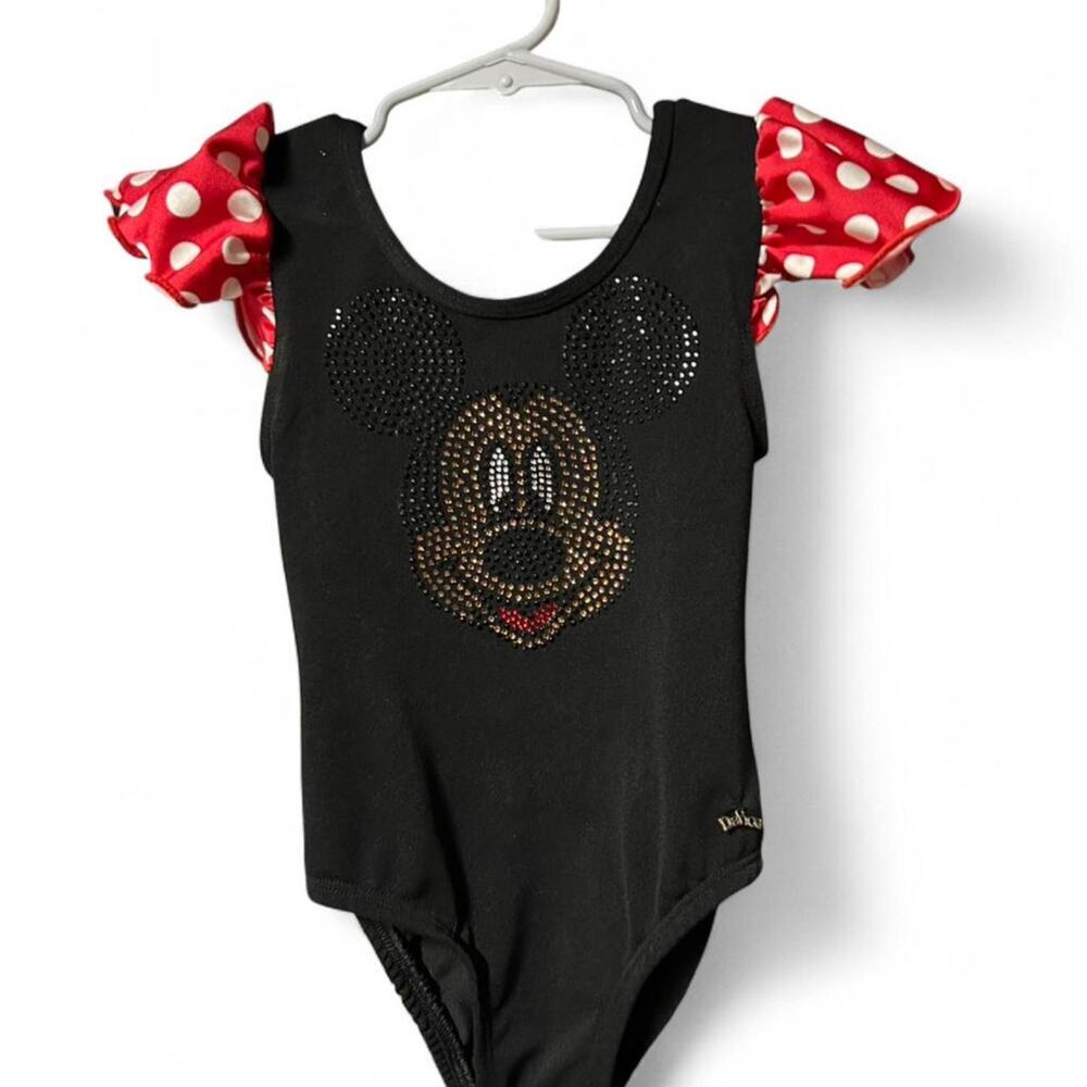 New with tags rhinestone Mickey mouse hand decorated dance leotard size XS